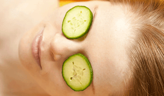 Skin protection from cucumber.